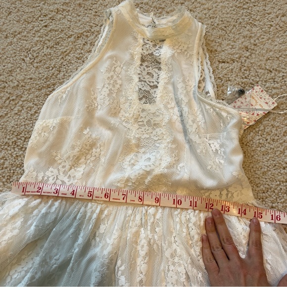Free People Verushka Skater Ivory Lace Dress NWT - Picture 14 of 16